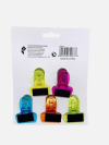 5 X Neon Magnetic Multi Use Clips Fridge Magnets Large Bulldog Clips Notes Memos - Image 3